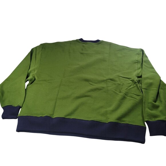 WeWoreWhat Green & Navy Cotton Crewneck Sweatshirt Size L - Picture 8 of 8